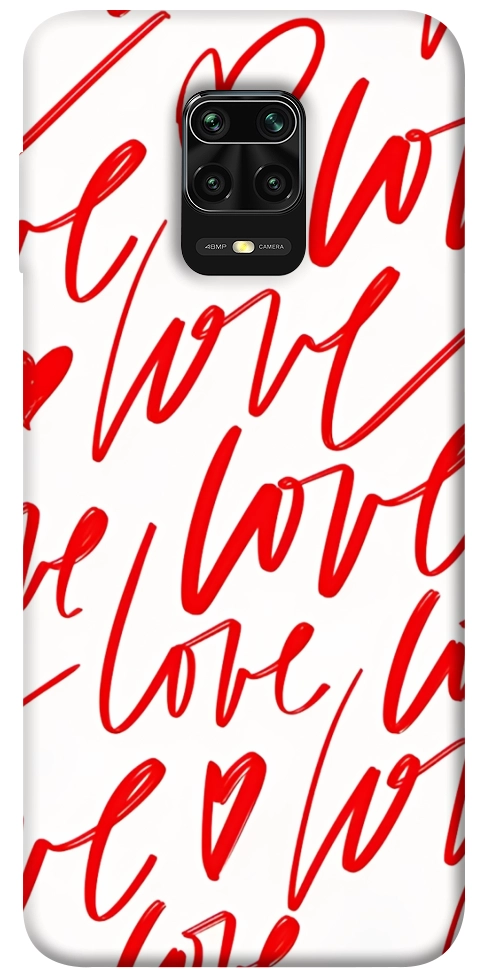 Чехол Love handwriting для Xiaomi Redmi Note 9 Pro