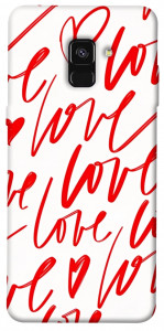Чехол Love handwriting для Galaxy A8 (2018)