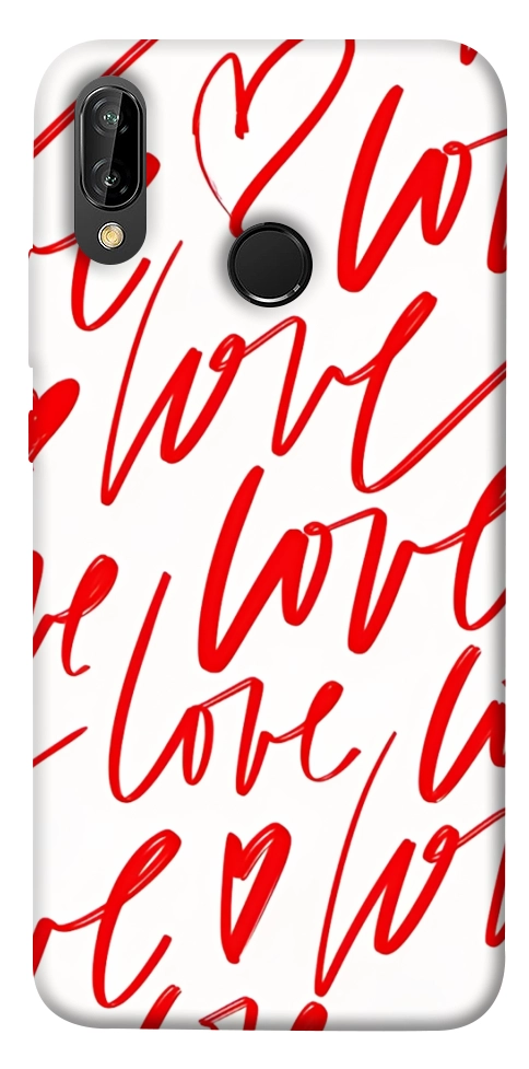 Чехол Love handwriting для Huawei P20 Lite