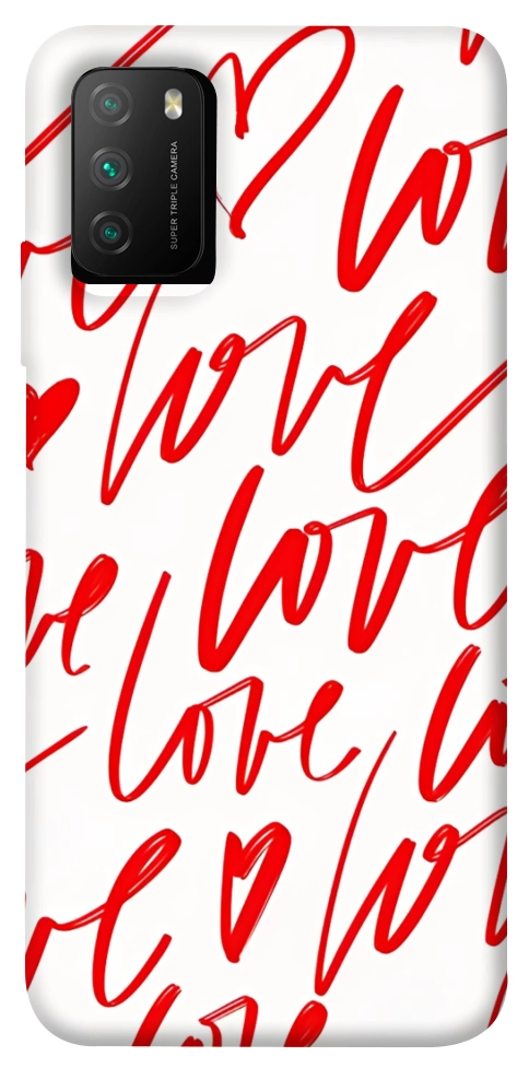 Чехол Love handwriting для Xiaomi Poco M3