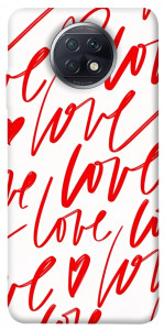 Чехол Love handwriting для Xiaomi Redmi Note 9 5G