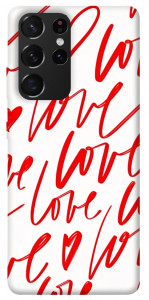 Чехол Love handwriting для Galaxy S21 Ultra