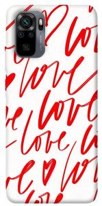 Чохол Love handwriting для Xiaomi Redmi Note 10