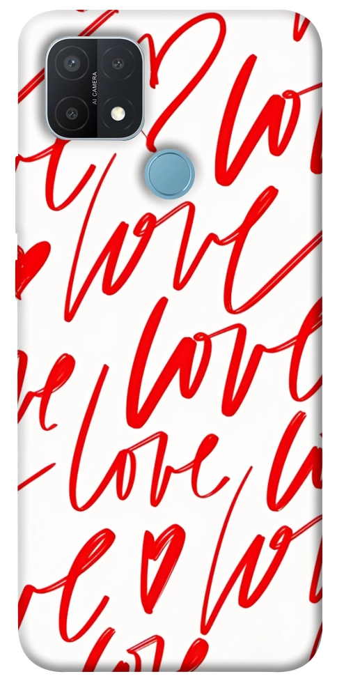 Чехол Love handwriting для Oppo A15