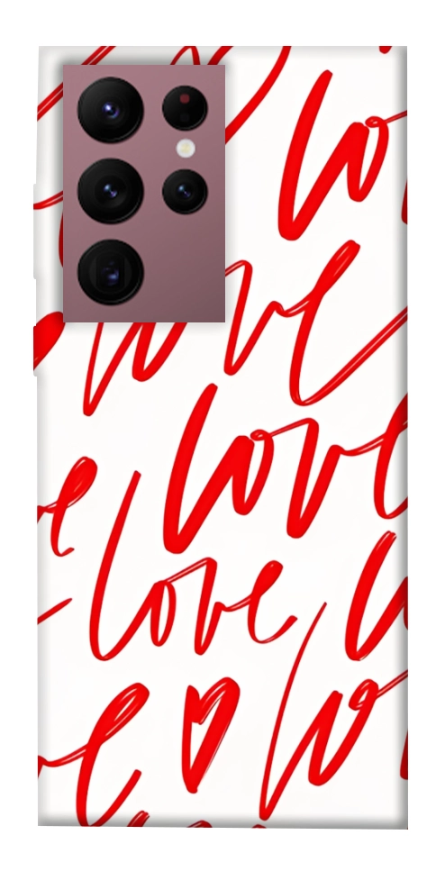 Чехол Love handwriting для Galaxy S22 Ultra