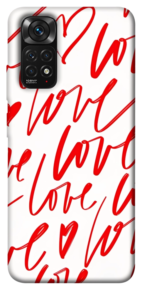 Чехол Love handwriting для Xiaomi Redmi Note 11 (Global)