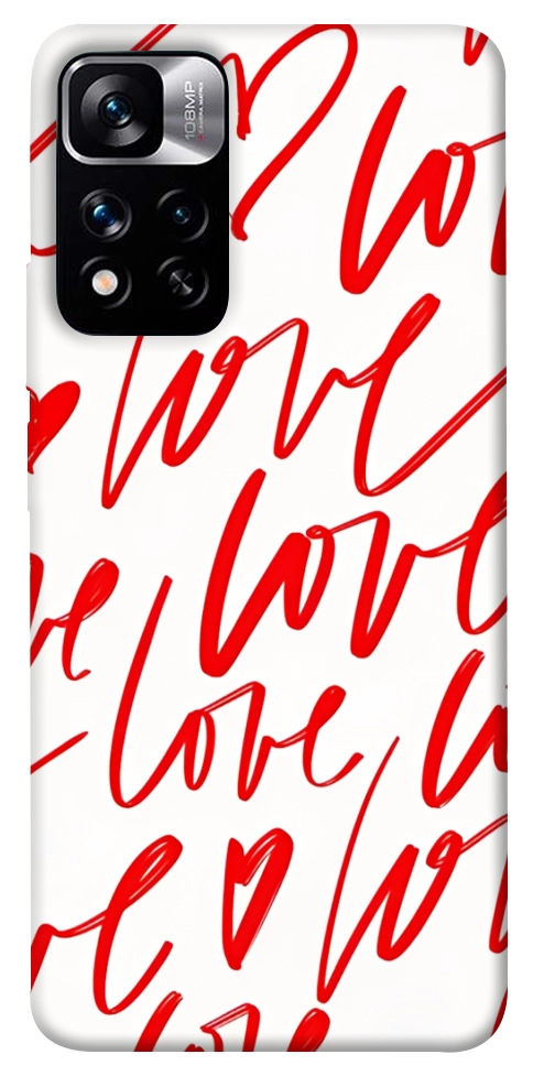 Чехол Love handwriting для Xiaomi Redmi Note 11 5G