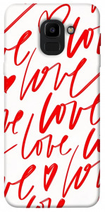 Чохол Love handwriting для Galaxy J6 (2018)