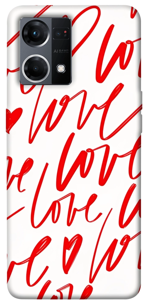 Чехол Love handwriting для Oppo Reno 7 4G