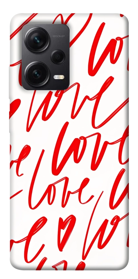 Чехол Love handwriting для Xiaomi Redmi Note 12 Pro 5G