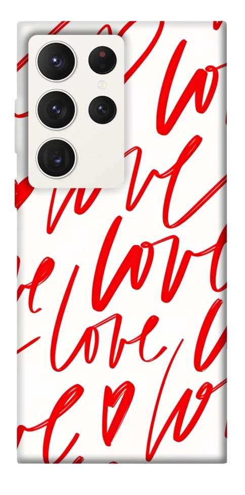 Чехол Love handwriting для Galaxy S23 Ultra