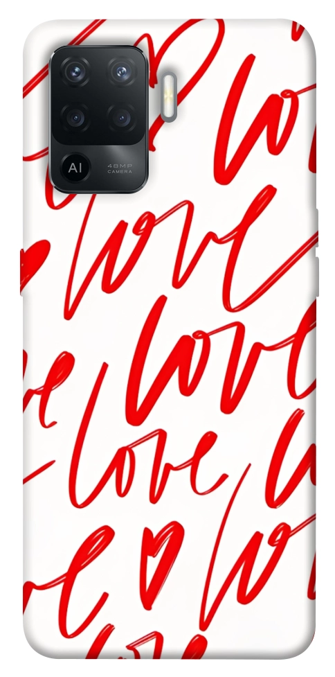 Чехол Love handwriting для Oppo Reno 5 Lite