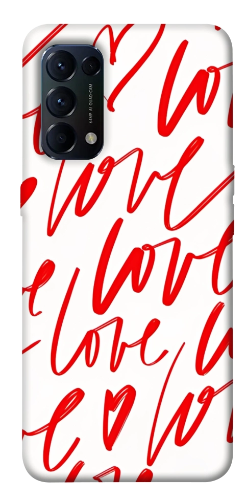 Чехол Love handwriting для Oppo Reno 5 4G