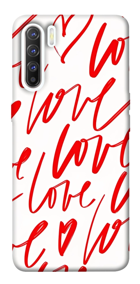 Чехол Love handwriting для Oppo Reno 3