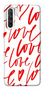 Чехол Love handwriting для Oppo Reno 3