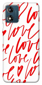 Чехол Love handwriting для Motorola Moto E13