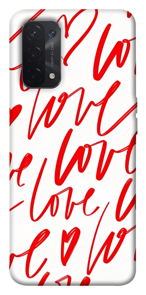 Чехол Love handwriting для Oppo A74 5G