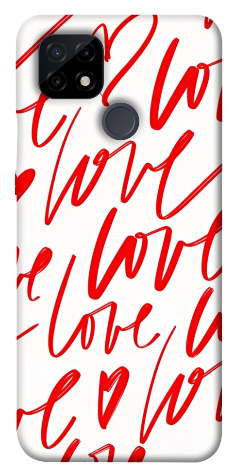 Чехол Love handwriting для Realme C21