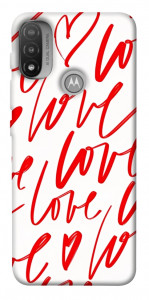 Чохол Love handwriting для Motorola Moto E20