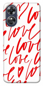 Чехол Love handwriting для Oppo A17