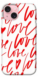 Чехол Love handwriting для iPhone 15