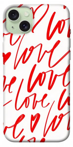 Чехол Love handwriting для iPhone 15 Plus