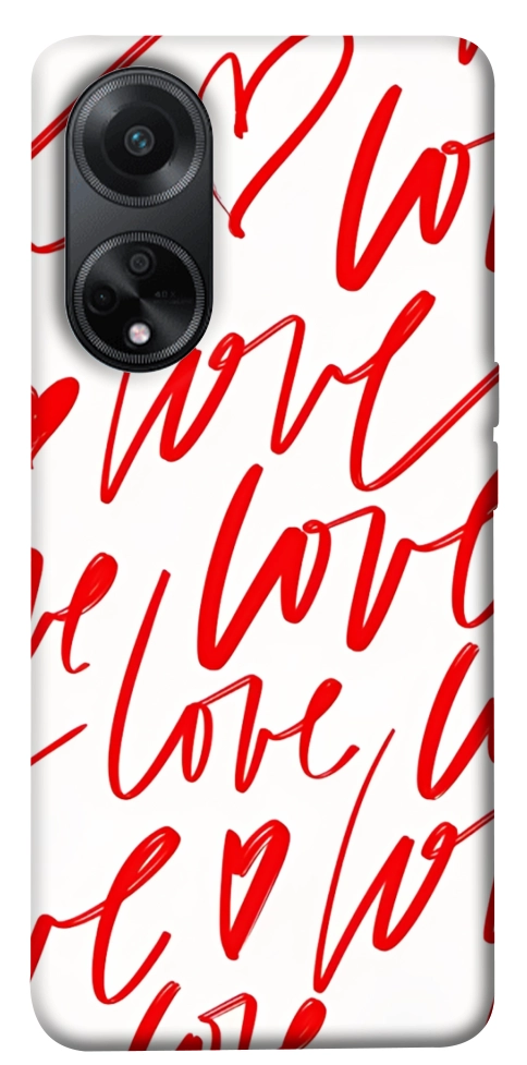 Чехол Love handwriting для Oppo A58 4G