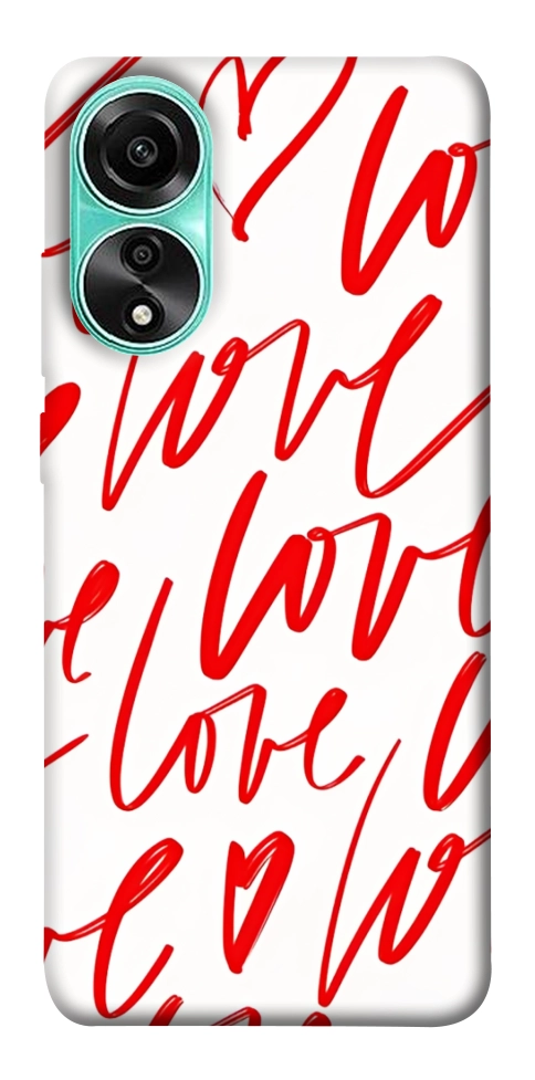 Чехол Love handwriting для Oppo A78 4G
