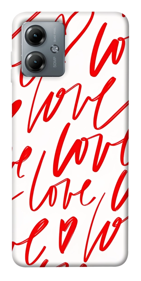 Чехол Love handwriting для Motorola Moto G14