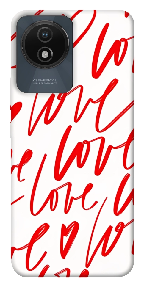 Чехол Love handwriting для Vivo Y02