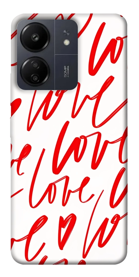 Чехол Love handwriting для Xiaomi Redmi 13C