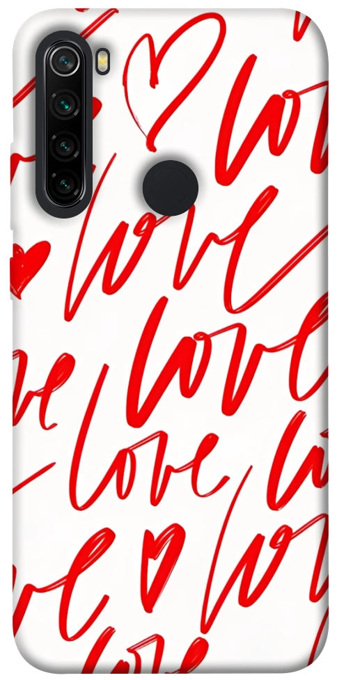 Чехол Love handwriting для Xiaomi Redmi Note 8 2021