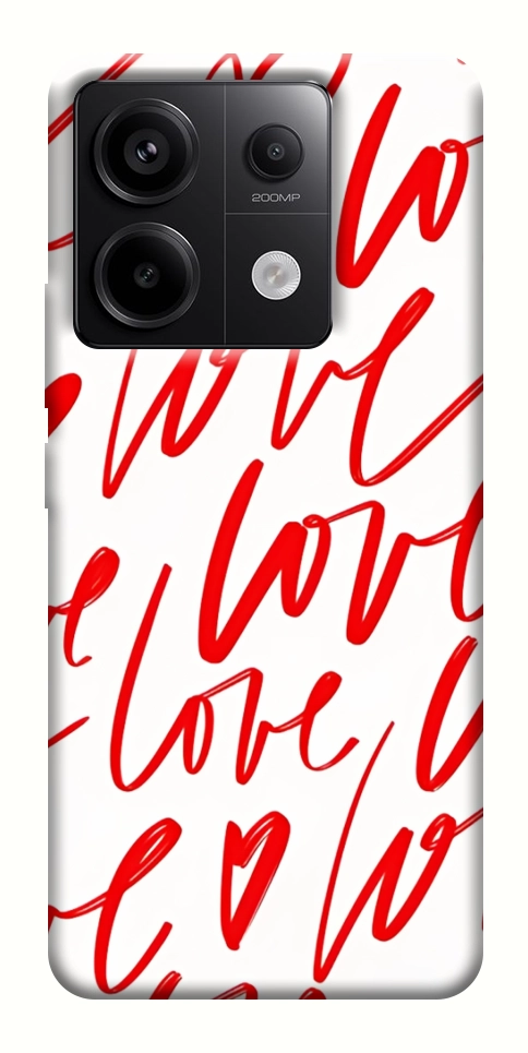 Чехол Love handwriting для Xiaomi Redmi Note 13 Pro 4G