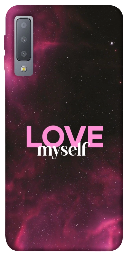Чехол Love myself для Galaxy A7 (2018)