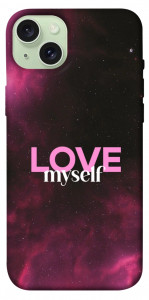 Чехол Love myself для iPhone 15 Plus