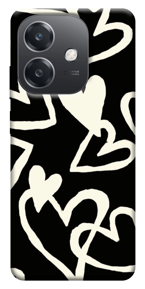 Чехол Black and white hearts для Oppo A40m