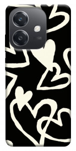 Чохол Black and white hearts для Oppo A40m