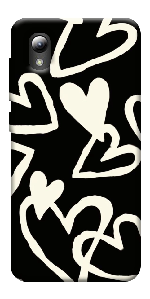 Чохол Black and white hearts для ZTE Blade A3 (2019)