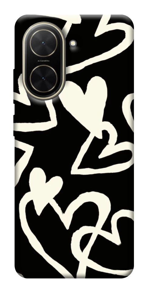 Чохол Black and white hearts для Xiaomi Poco C71