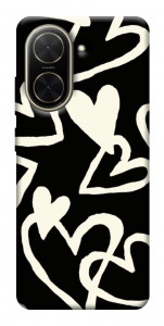 Чохол Black and white hearts для Xiaomi Poco C71