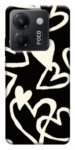 Чехол Black and white hearts для Xiaomi Poco M7 Pro 5G