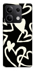 Чохол Black and white hearts для Xiaomi Redmi Note 13 5G