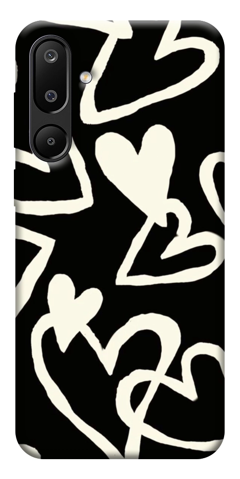 Чехол Black and white hearts для Galaxy M16 5G