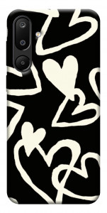 Чохол Black and white hearts для Galaxy M16 5G