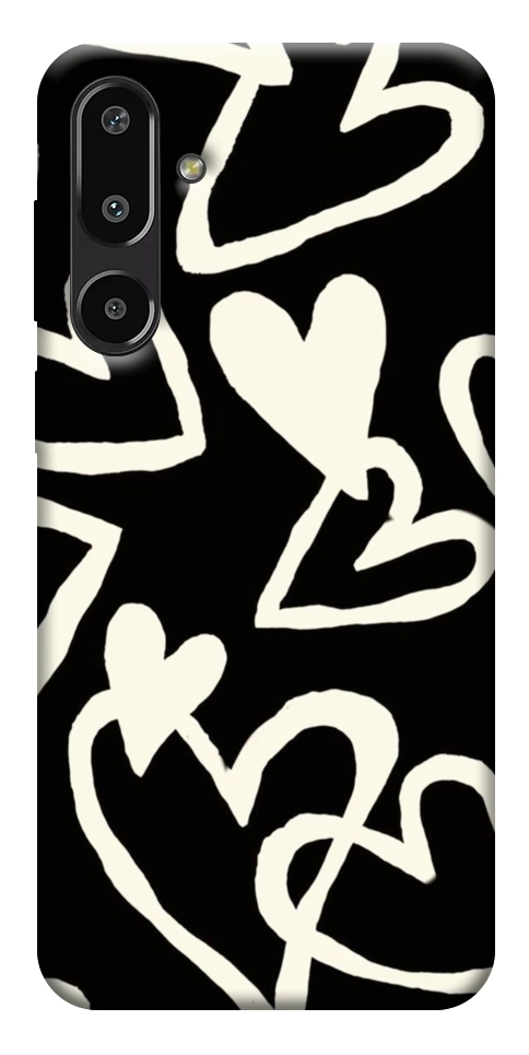 Чохол Black and white hearts для Galaxy F16 5G