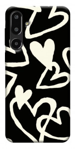 Чохол Black and white hearts для Galaxy F16 5G