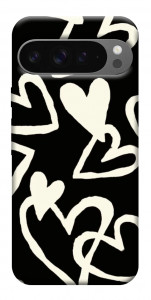 Чехол Black and white hearts для Google Pixel 10 Pro XL