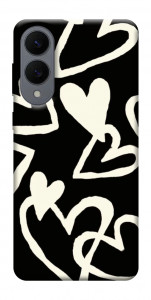 Чохол Black and white hearts для Galaxy S25 Edge