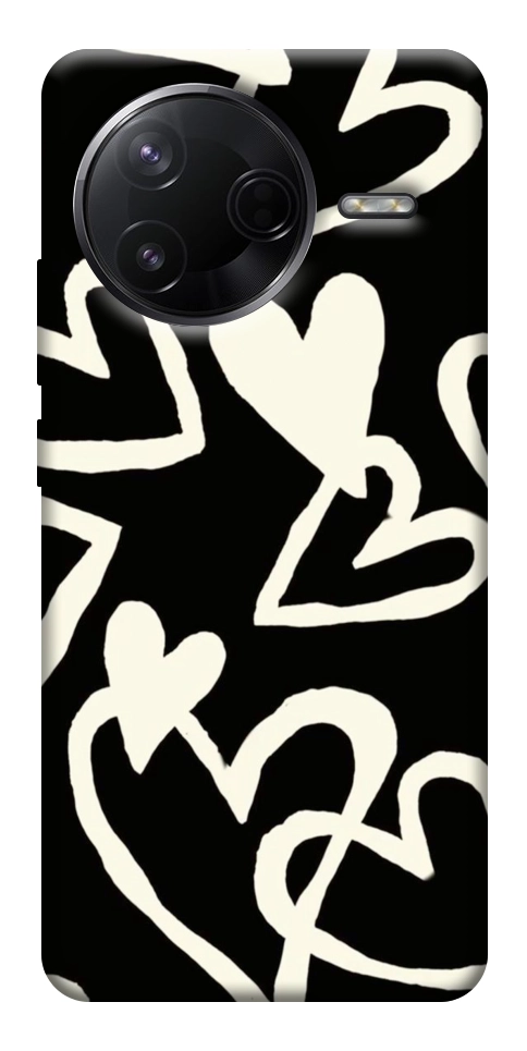 Чехол Black and white hearts для Xiaomi Poco F7 Pro