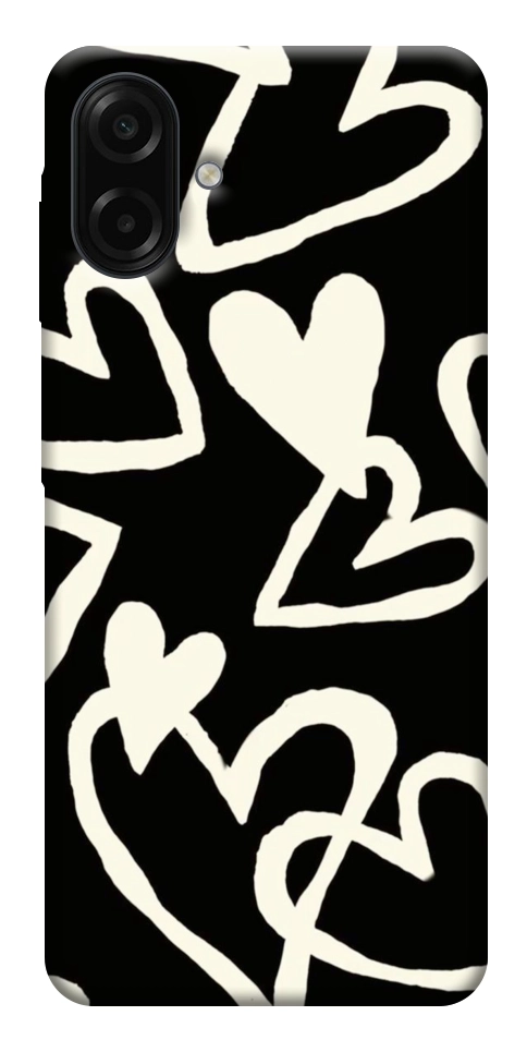 Чохол Black and white hearts для Galaxy A07